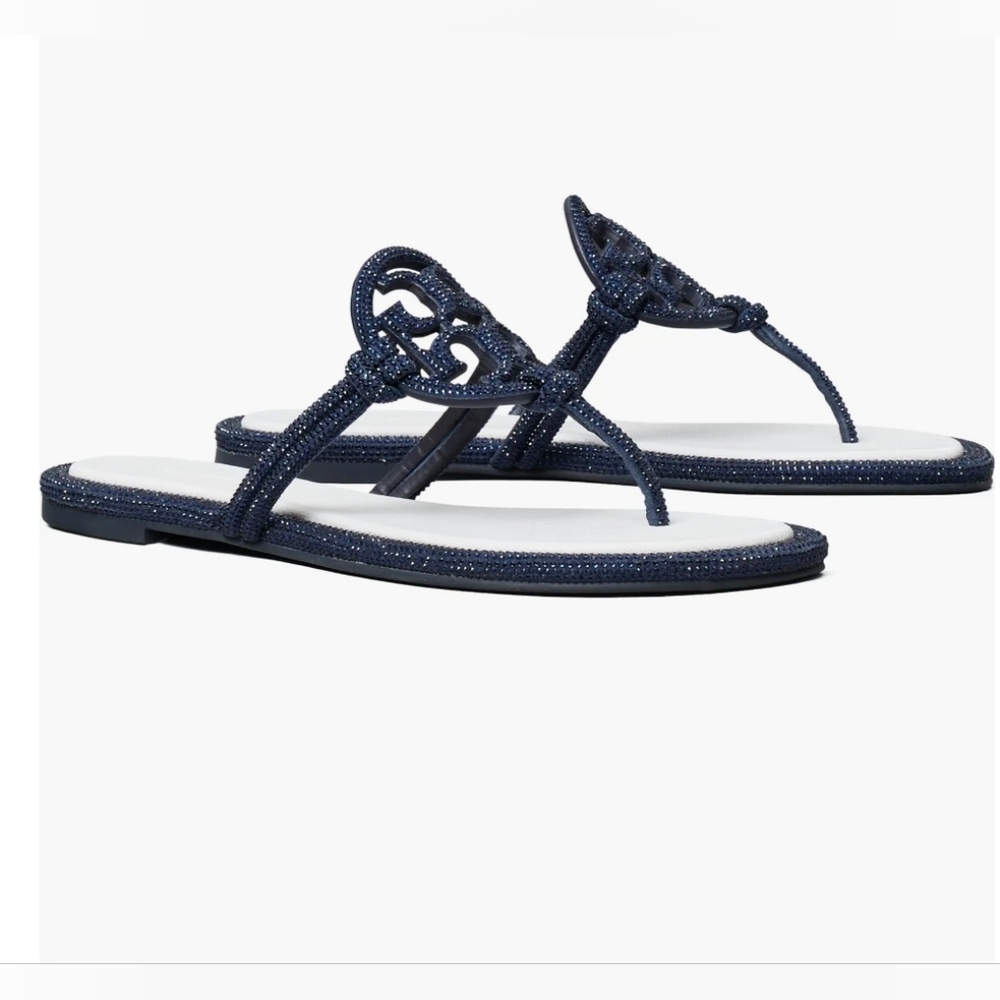 Tory Burch Miller Knotted Pavé Knotted Thong Sandal (Women) NIB